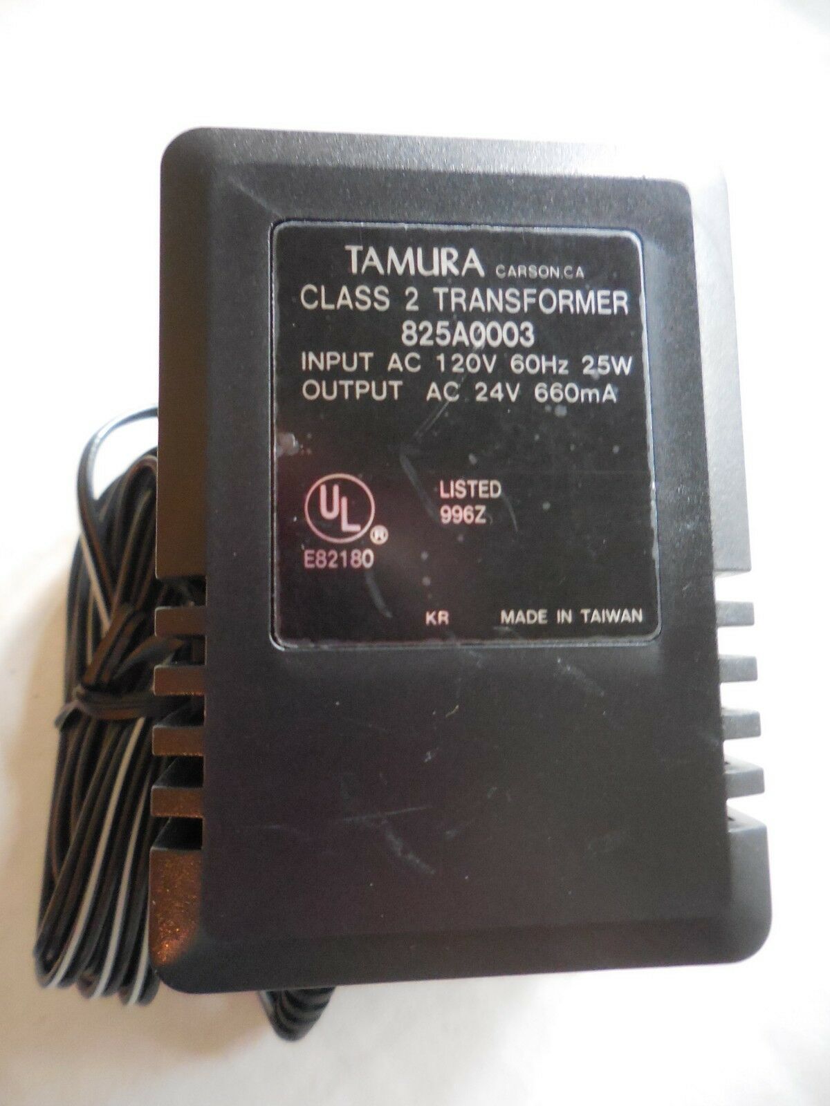 New 24V AC 660mA TAMURA 825A0003 Class 2 Transformer Power Supply Ac Adapter